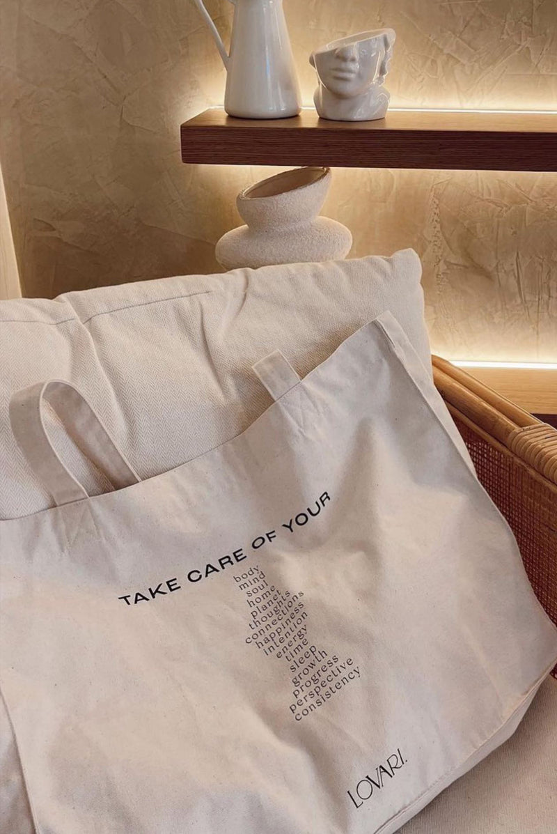 TAKE CARE RECYCLED TOTE